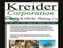 Tablet Screenshot of kreidercorp.com